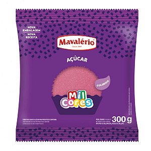 Açúcar Cristal Mil Cores Rosa Mavalério 300g