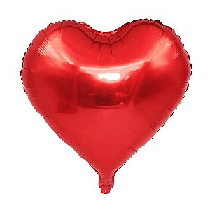 Balão Metalizado Coração Vermelho 45cm Fest Way