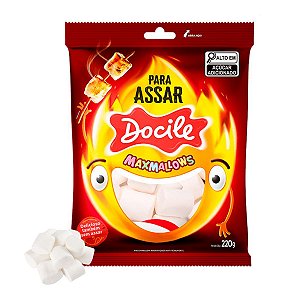 Marshmallows Tubo Branco para Assar Docile 220g