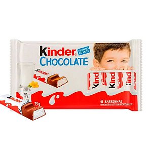 Chocolate Kinder Barrinha Ferrero com 6 unidades