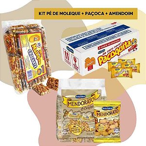 Kit Doce Festa Junina Amendoim Paçoca Pé Moleque Arraiá João