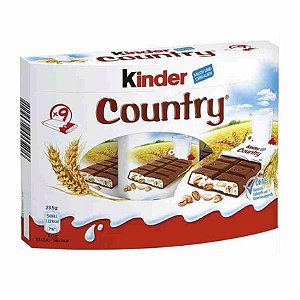 Kinder Country com Cereais Crocantes  9 unidades de 23,5g