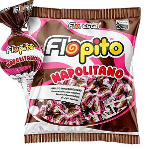 Pirulito Flopito Napolitano 500g Florestal