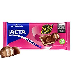 Barra de Chocolate Recheada Sonho de Valsa Lacta 98g