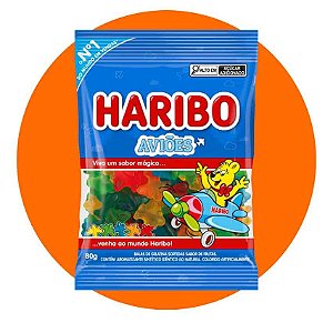 Bala de Gelatina Aviões Haribo 80g