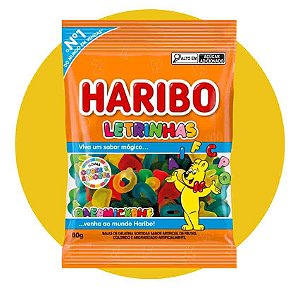 Bala de Gelatina Letrinhas Haribo 80g