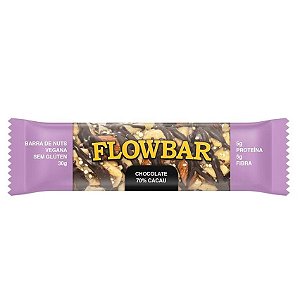 Barra de Nuts Cranberry e Chocolate 70% Cacau Flowbar 30g