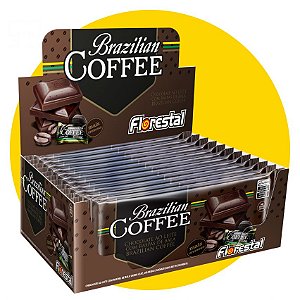 Caixa Barra de Chocolate Ao Leite Brazilian Coffee 12 undiades de 80g Florestal