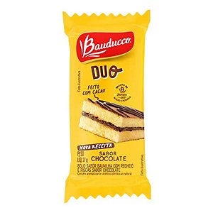 Bolinho de Baunilha Recheado com Chocolate 34g Bauducco Roll