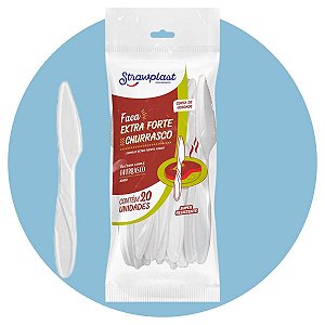 Kit Sachê Garfo e Faca Forte com Guardanapo - Strawplast