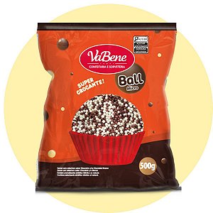 Cereal micro com cobertura sabor chocolate ao leite e branco 500g Vabene