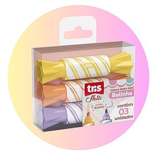 Kit Marca Texto Balinha, 3 unidades