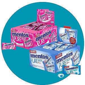Kit Mentos Pure Fresh + Mentos Pure Fresh Tutti-Frutti 60 unidades cada