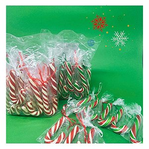 Pirulito Bengala Natal com 20 unidades Decoração e Festa