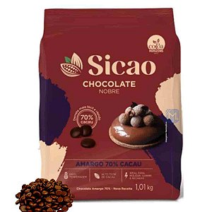 Caixa Chocolate Gold Amargo 70% Cacau Gotas Sicao 1,010kg com 12 unidades