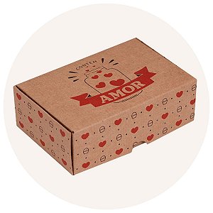 Caixa Practice para 6 Doces Contém Amor C4363 Ideia com 10 unidades