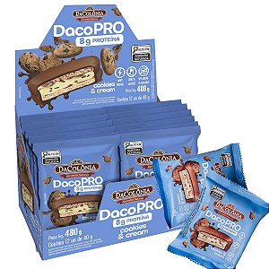 Alfajor Protein Cookies & Cream Dacolonia 480G (12 unidades de 40g cada)