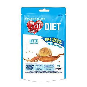 Bala My Toffee Diet  Zero Lactose e açucar Leite 52g -  Riclan