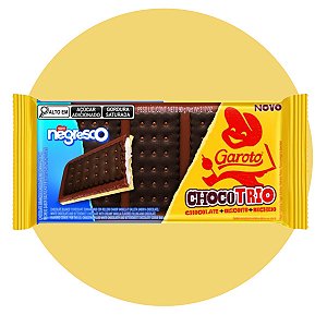 Barra de Chocolate Choco Trio Negresco 90g Garoto