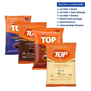 Kit 2 pacotes Chocolate Top Gotas Harald 1kg Escolha os sabores