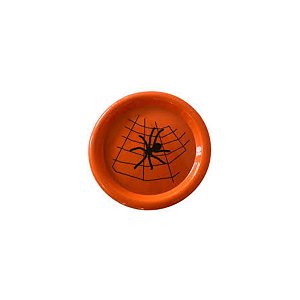 Prato Personalizado Aranha 25cm 1 un Laranja