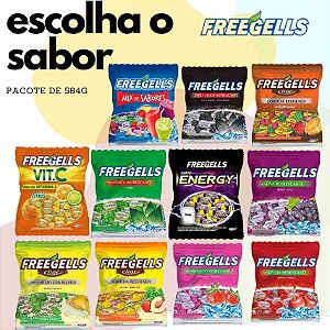 Bala Dura Freegells 475g Pacote | Escolha o Sabor