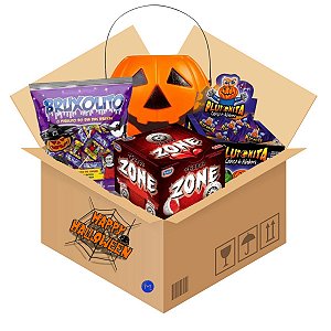 Kit Caldeirão Abóbora com 3 doces Halloween