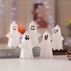 Vela De Fantasma Halloween 10.5x6.5cm 1 Unidade - Envio do Modelo Mediante Disponibilidade