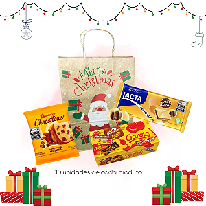 Kit 10 Presentes de Natal Chocolate Bombom Panetone