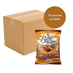 Caixa Bala Butter Toffees Chokko Trufac com 15 pacotes de 500G - Arcor
