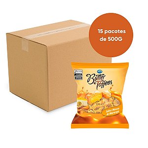 Caixa Bala Butter Toffees Maracujá 15 Pacotes de 500g Arcor