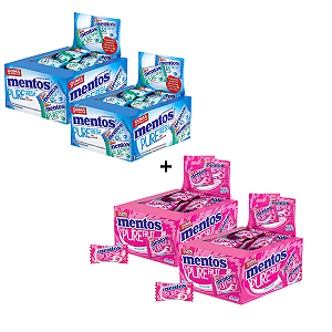 Kit 4 Mentos Pure Fresh + Tutti-Frutti 60 unidades cada
