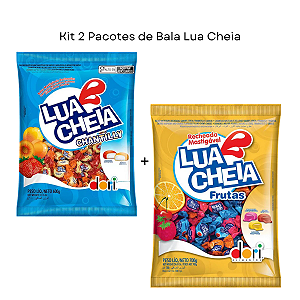 Kit 2 Pacotes de Bala Lua Cheia Chantilly + Frutas 600g