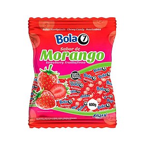 Bala Mastigável Bola 7 Morango 500g