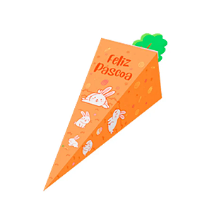 Cone Cenoura Páscoa Divertida c/ 10 Unidades - Ideia