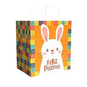 Sacola 24x17x26cm Páscoa Divertida com 5 unidades - Ideia