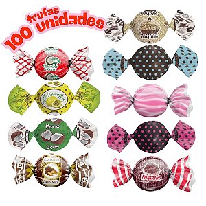Embalagem para Trufa Estampada com 100 unidades 15x16cm | Escolha sua Estampa