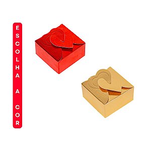 Caixa Coração p/ 4 Doces com 10 unidades - Ideia