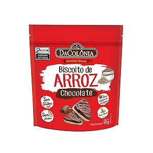 Biscoito de Arroz com Chocolate Zero 50g - DaColônia