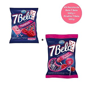Kit Pacote de Bala 7 Belo 500g +  Pirulito 7 Belo 500g