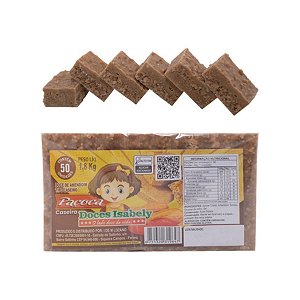 Paçoca Caseira 1,8kg com 20 unidades - Doces Isabely