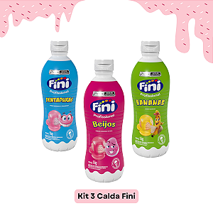 Kit 3 Calda Fini Cobertura Para Sorvetes E Sobremesas 1kg