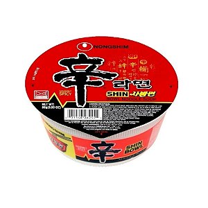 Lamen coreano shin ramyun picante carne e legumes copo 86g