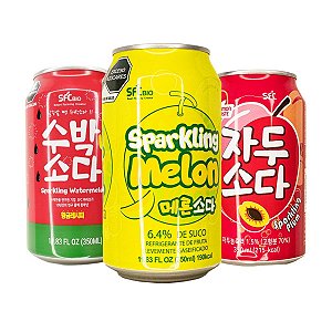 Refrigerante coreano nutriton & taste 350ml melancia melão escolha o sabor