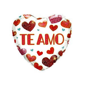 Balão Metalizado Coração Te Amo 43cm Animare