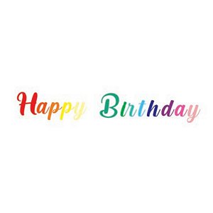 Faixa Decorativa Happy Birthday Colors 1 un Ponto Das Festas
