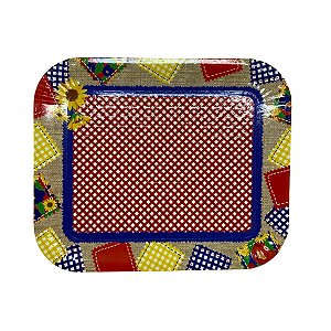 Bandeja Laminada Retangular Arraia 40x30cm Festa Junina Carber