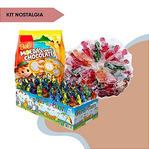 Kit Doces Nostalgia - Pirulitos, Chocolates e Moedas