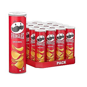Kit 18 Salgadinho De Batata Pringles Original 104g Caixa Fechada