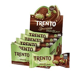 Chocolate Trento Speciale Pistache ao Leite 12 unidades de 26g Peccin